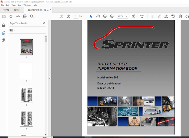 Sprinter 906 Series Body Builder Information Manual - PDF DOWNLOAD