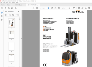 STILL STED Forklift CX-T KANVAN 05 KANVAN10 High lift tractor Spare Parts List Manual – PDF DOWNLOAD
