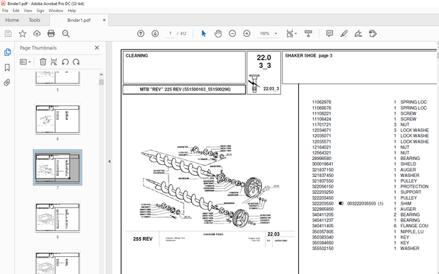 Laverda 225 REV Agricultural Tractor Parts Manual 551500163-551500296 – PDF DOWNLOAD