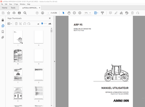 AMMANN ARP 95 DOUBLE BILLES CHÂSSIS FIXE DEUTZ Tier 4 final MANUEL UTILISATEUR (4232004) – PDF 