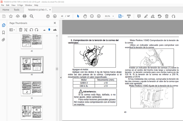 UTILEV Montacargas contrapesadas de 4t-7t Manual de uso – PDF DOWNLOAD