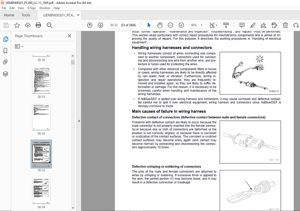 Komatsu PC490-11,PC490LC-11 Hydraulic Excavator Shop Manual UENBM00301 -  PDF DOWNLOAD