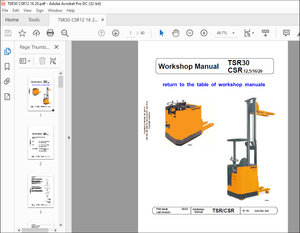 STILL STED Forklift TSR30 CSR 12,5 16 20 Workshop Manual – PDF DOWNLOAD