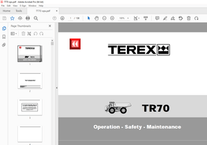 Terex TR70 Dump Truck Operation Safety Maintenance Manual PN 15273742 - PDF DOWNLOAD