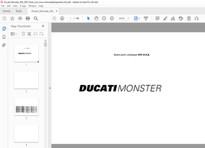 Ducati Monster 695 2007 Parts Manual PN 91512451A - PDF DOWNLOAD 