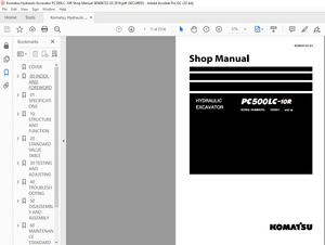Komatsu PC500LC-10R Hydraulic Excavator Shop Manual SEN06722-03 – PDF DOWNLOAD