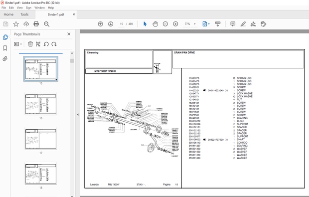 Laverda 3790 R Agricultural Tractor Parts Manual – PDF DOWNLOAD