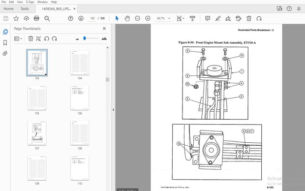 Drexel R60SL LPG Series Base IPB SwingMast Lift Truck Parts Manual 1409266 – PDF DOWNLOAD