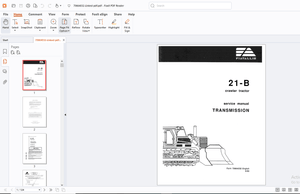 Fiatallis 21-B Crawler Tractor Transmission Engine Service Manual - PDF DOWNLOAD