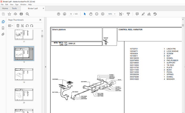 Laverda 2560 LX Agricultural Tractor Parts Manual – PDF DOWNLOAD