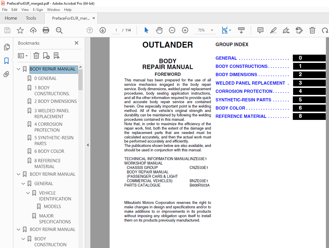 2003 MITSUBISHI OUTLANDER REPAIR MANUAL PDF visual data 8