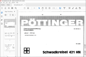 Pottinger Tractor Schwadkreisel 421 HN ErsatzteilliSte Gebrauchsanwelsung Manual – PDF DOWNLOAD 