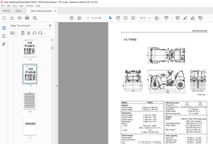 Sakai Vibrating Roller SW352 TW352 Shop Manual - PDF DOWNLOAD