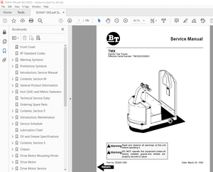 BT-Prime Mover TMX Electric Tow Tractor Service Manual - PDF DOWNLOAD