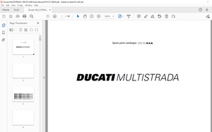 Ducati MULTISTRADA 1000 DS 2006 Parts Manual PN 91511882D - PDF DOWNLOAD 