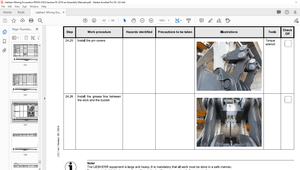 Liebherr R9350 Hydraulic excavator Backoe attachment Assembly Manual – PDF DOWNLOAD