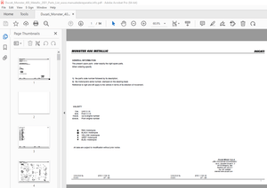 Ducati Monster 400 Metallic 2001 Parts Manual PN 91511181A - PDF DOWNLOAD