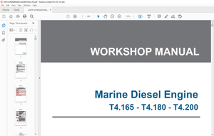 Nanni Marine Diesel Engine T4.165 T4.180 T4.200 Workshop Manual 60300199 – PDF DOWNLOAD