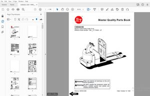 BT FORKLIFT CMX60/80 MASTER QUALITY PARTS MANUAL 308563-000 OCTOBER 1999 – PDF DOWNLOAD