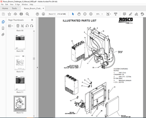 ROSCO CHALLENGER III BROOM Operations, Service &amp; Parts Manual SN 46936 PDF DOWNLOAD