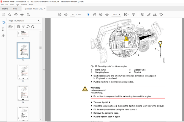 Liebherr Wheel loaders L 580-1762 Service manual – PDF DOWNLOAD