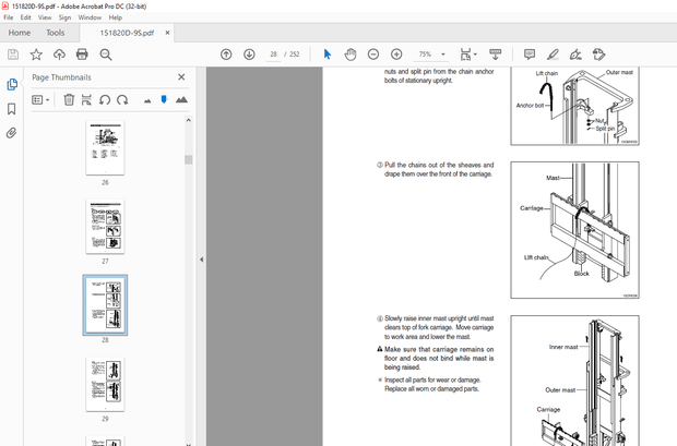 Hyundai Forklift 15D-9S 18D-9S 20D-9S Service Manual – PDF DOWNLOAD