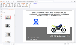 Husqvarna WR 250 2006 Parts Manual - PDF DOWNLOAD