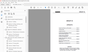 Crown Forklift V34 PNEUMATIC LOT 9994 [ PSI 4G63 Engine] Service Manual -  PDF DOWNLOAD