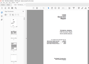 John Deere 135D Excavator Repair &amp; TECHNICAL MANUAL TM10743 - PDF DOWNLOAD