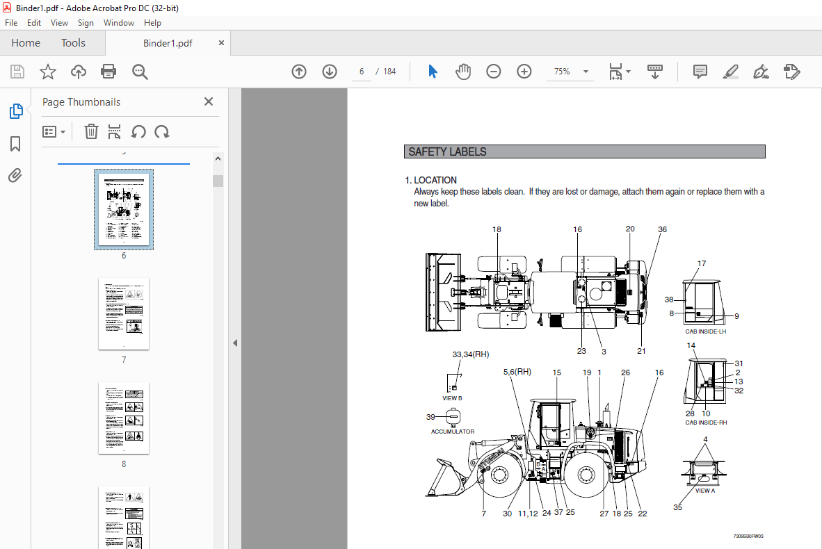 Hyundai HL730-9S Wheel Loader Operator’s Manual – PDF DOWNLOAD