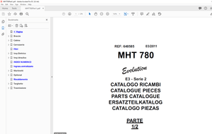 Manitou Forklift MHT 780 E3 – Series 2 Parts Manual – PDF Download