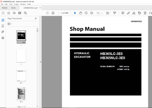 Komatsu HB365LC-3E0,HB365NLC-3E0 Hydraulic Excavator Repair Service Manual UENBM00522 - PDF DOWNLOAD