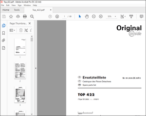Pottinger Tractor TOP 422 Spare parts list Manual – PDF DOWNLOAD