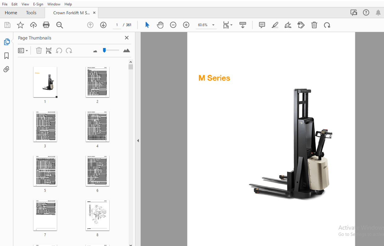 Crown M Series Parts Manual – PDF DOWNLOAD