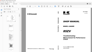 Kawasaki WHEEL LOADER 80ZV Shop MANUAL 93211-00220 - PDF DOWNLOAD