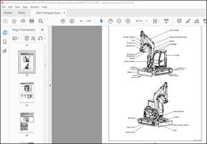 Gehl Z80 Compact Excavator Operator’s Manual 50940097 – PDF DOWNLOAD