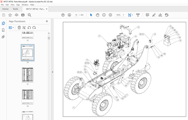 Xtreme Telehandler XR737-742 Forklift Parts Manual – PDF DOWNLOAD