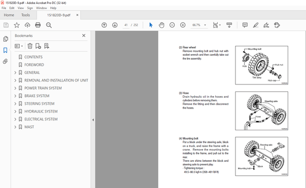 Hyundai Forklift 15D-9 18D-9 20D-9 Service Manual – PDF DOWNLOAD