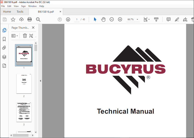 CAT Bucyrus Shaft Jumbo Single Boom Hydraulic Jumbo Operator Manual SN JB1185 – PDF DOWNLOAD