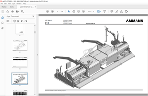 Ammann FST 500G-2 GAS HEATED SCREEDS Parts Catalogue Manual SN 0001- PDF DOWNLOAD