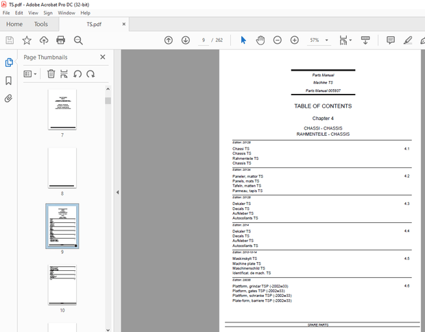 Atlet TS Spare Parts Manual 005937 – PDF DOWNLOAD
