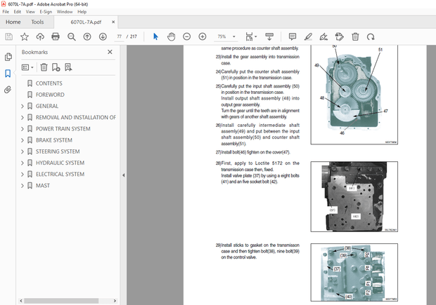Hyundai Forklift Truck 6070L-7A Service Manual - PDF DOWNLOAD
