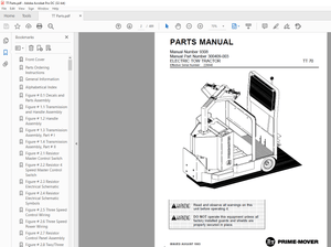 BT Prime-Mover Forklift ELECTRIC TOW TRACTOR PARTS MANUAL 9308 – PDF DOWNLOAD