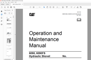 CAT 6090 FS Hydraulic Shovel Operation and Maintenance Manual EM028265 – PDF DOWNLOAD