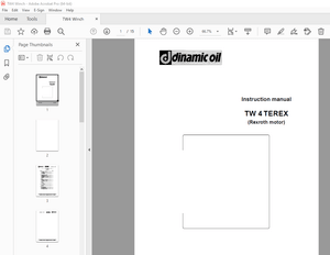 Dinamic Oil TW 4 TEREX (Rexroth motor) Instruction Manual – PDF DOWNLOAD