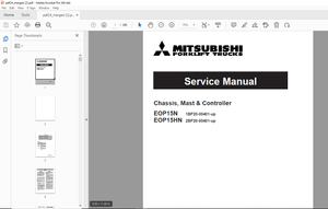 Mitsubishi Forklift Truck EOP15N EOP15HN Service Manual P.NO 99759-7L110 - PDF DOWNLOAD