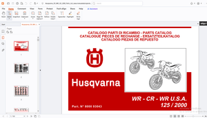 Husqvarna CR 125 WR 125 2001 Parts Manual - PDF DOWNLOAD