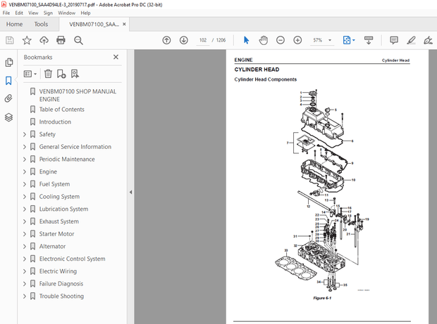 Komatsu ENGINE SAA4D94LE-3 SERVICE REPAIR WORKSHOP Manual VENBM07100 - PDF DOWNLOAD
