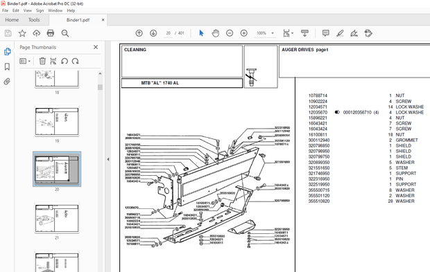 Laverda 1740 AL Agricultural Tractor Parts Manual – PDF DOWNLOAD