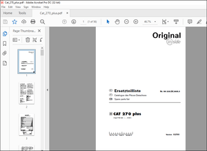 Pottinger Tractor Mower CAT 270 plus Spare parts list Manual – PDF DOWNLOAD